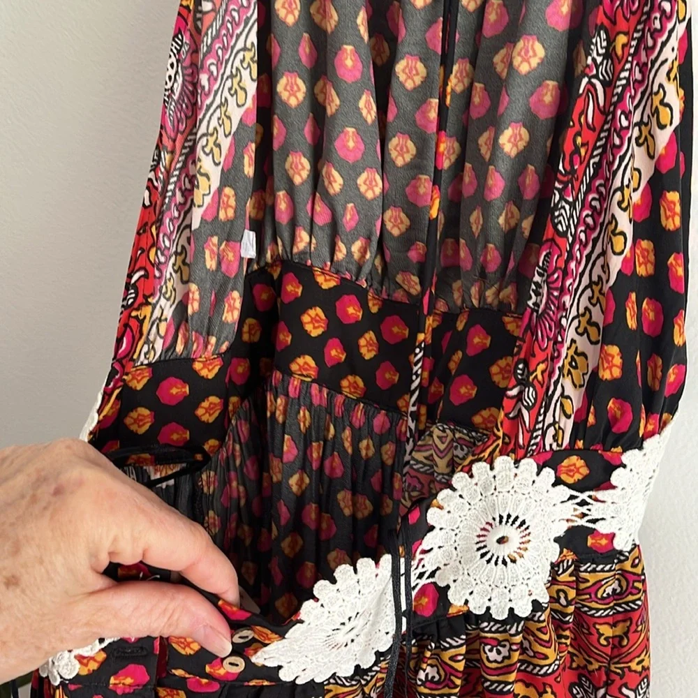 Free People rising sun harem jumpsuit NWOT Sz Sm bin f - Picture 5 of 8